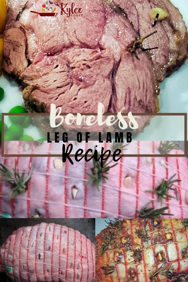 collage shot of leg of lamb