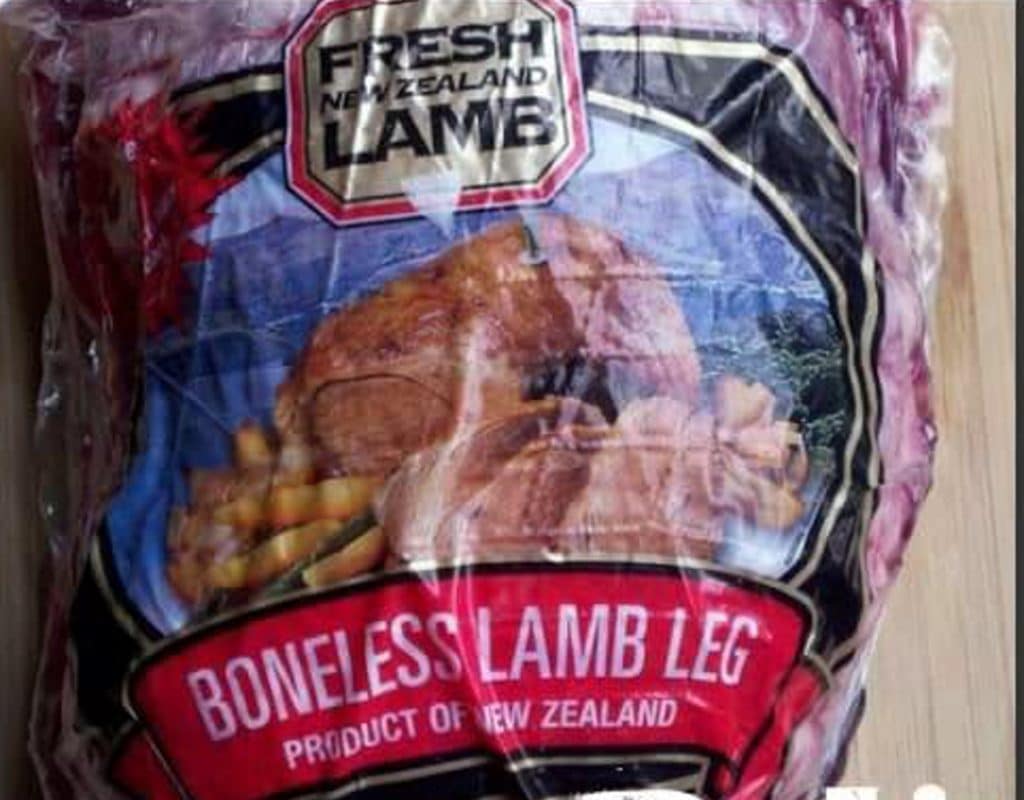 leg of lamb in a package