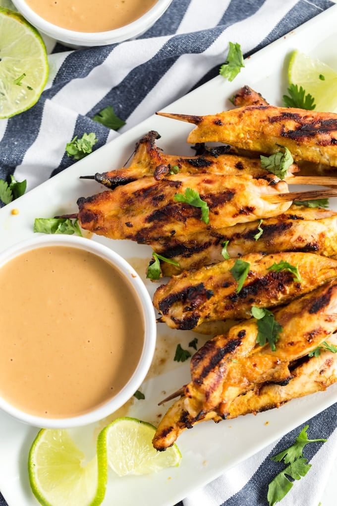 Grilled Chicken Satay Skewers With Peanut Sauce Kylee Cooks,Bloody Mary Drink Ingredients