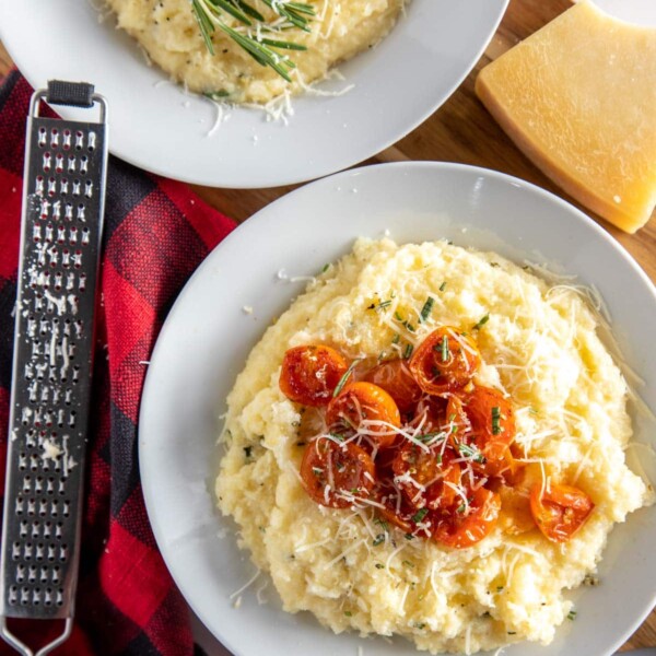 parmesan polenta with roasted tomatoes