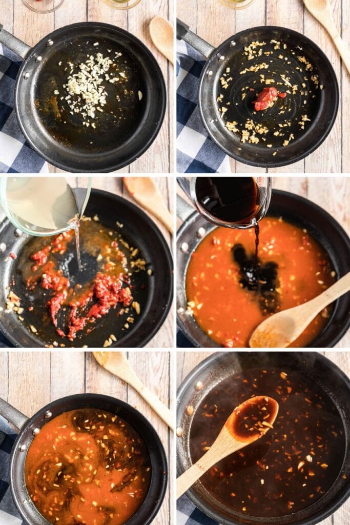 6 step process for making balsamic glaze for chicken