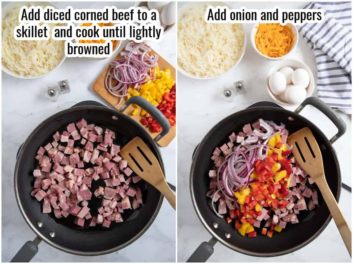 step by step process of making corned beef hash