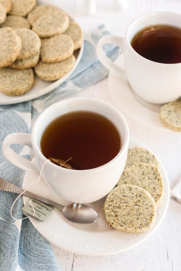 cookies with a teacup and saucer