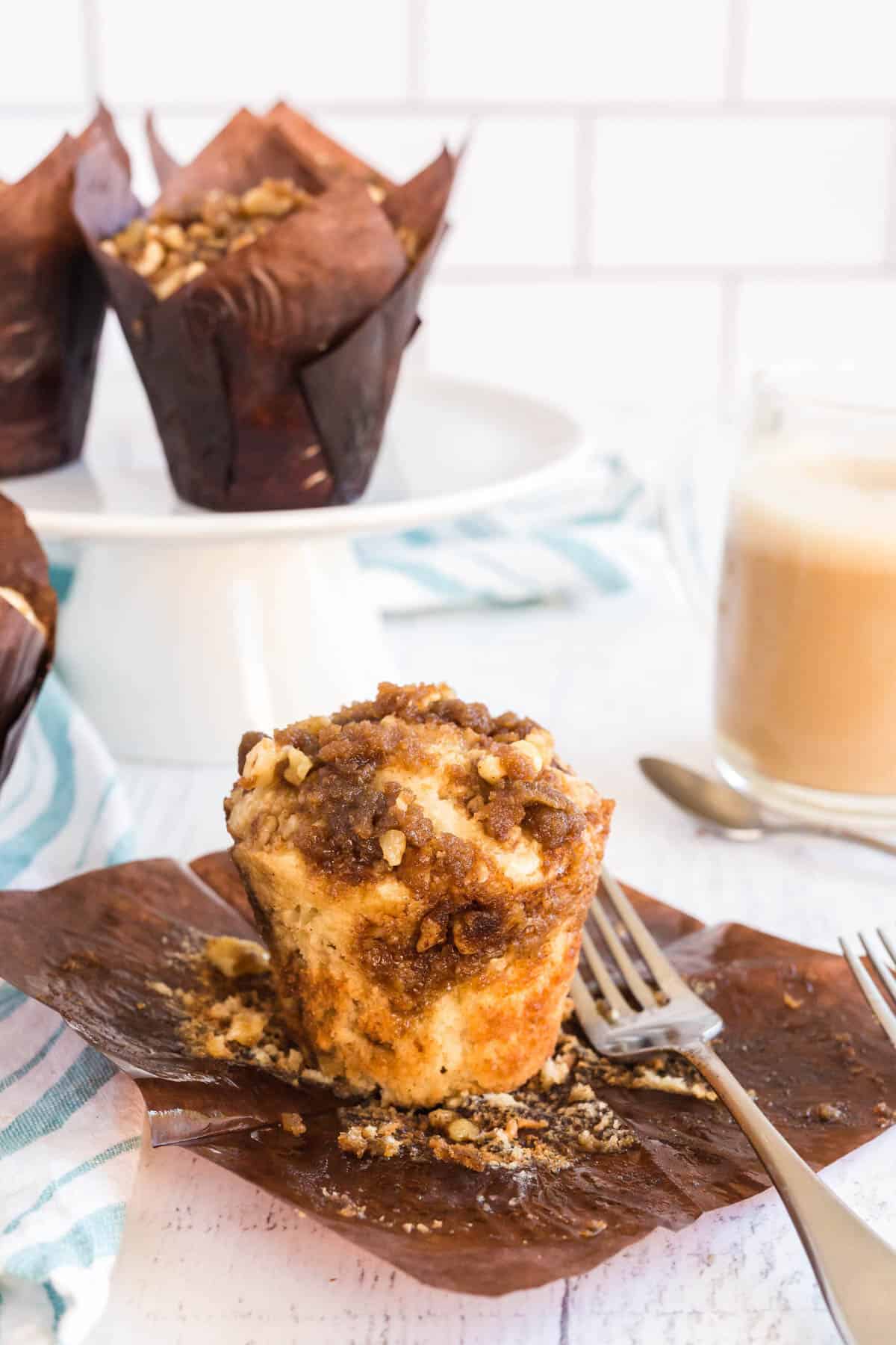 coffee cake muffin on a plate