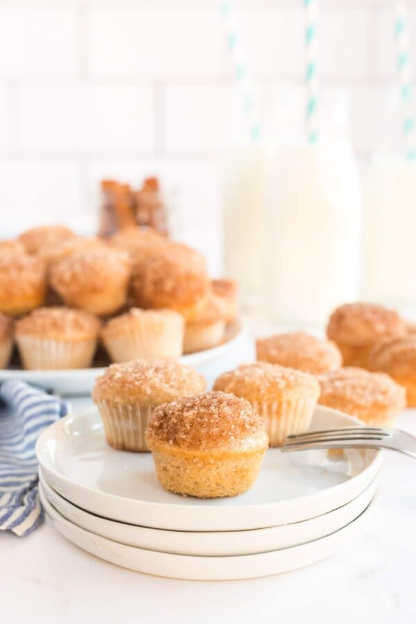 mini muffins on a white plate