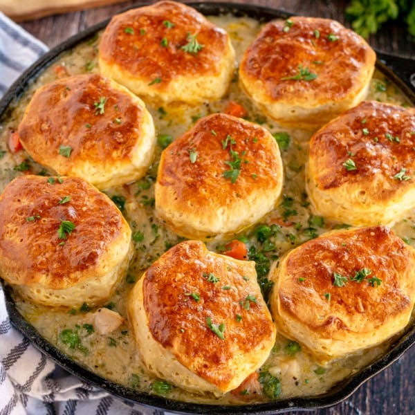 Biscuit Chicken Pot Pie (in a Skillet) Kylee Cooks