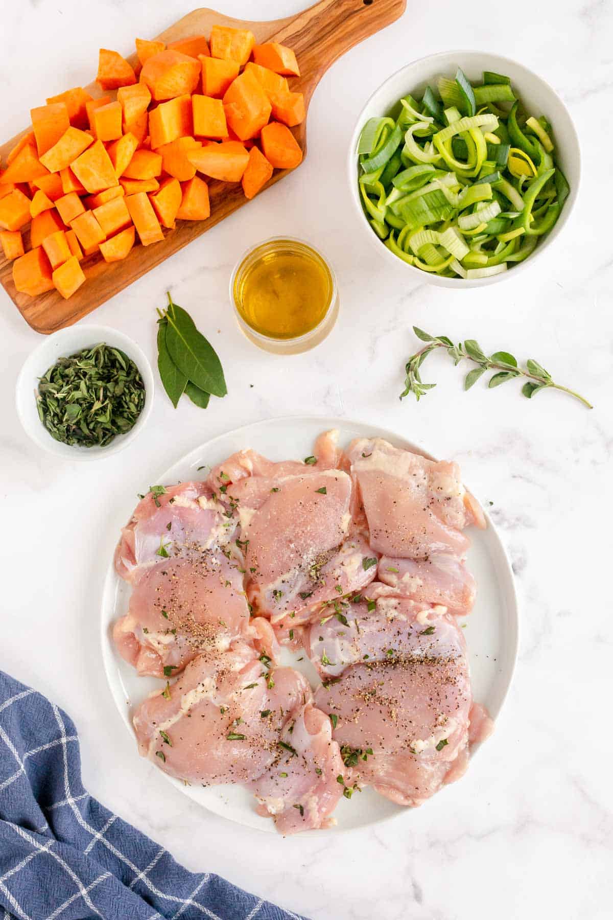 Braised Chicken Thighs (with Sweet Potatoes and Leeks) Kylee Cooks