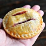 close up of a lingonberry hand pie
