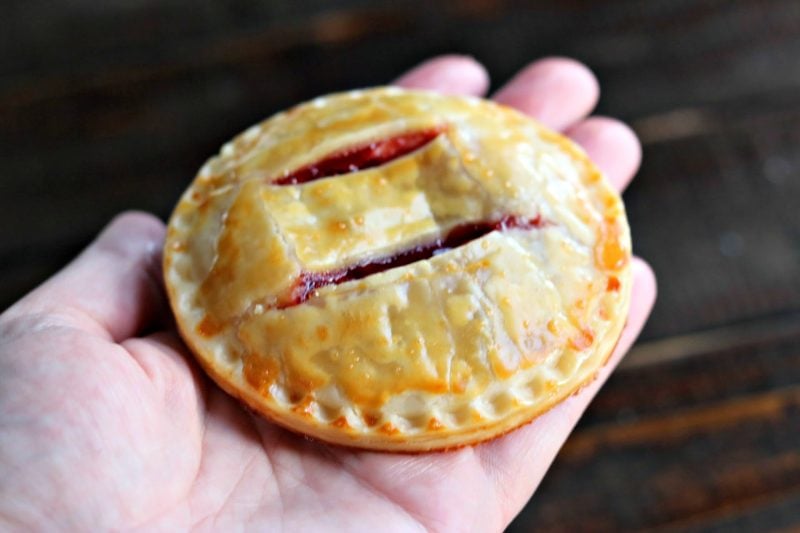 close up of a lingonberry hand pie