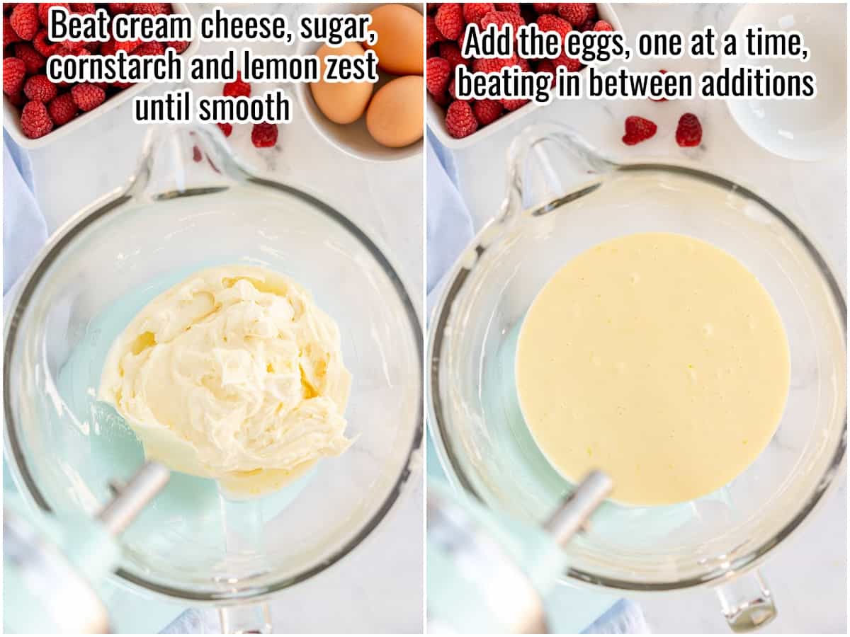 How to make lemon cheesecakes - making the batter.
