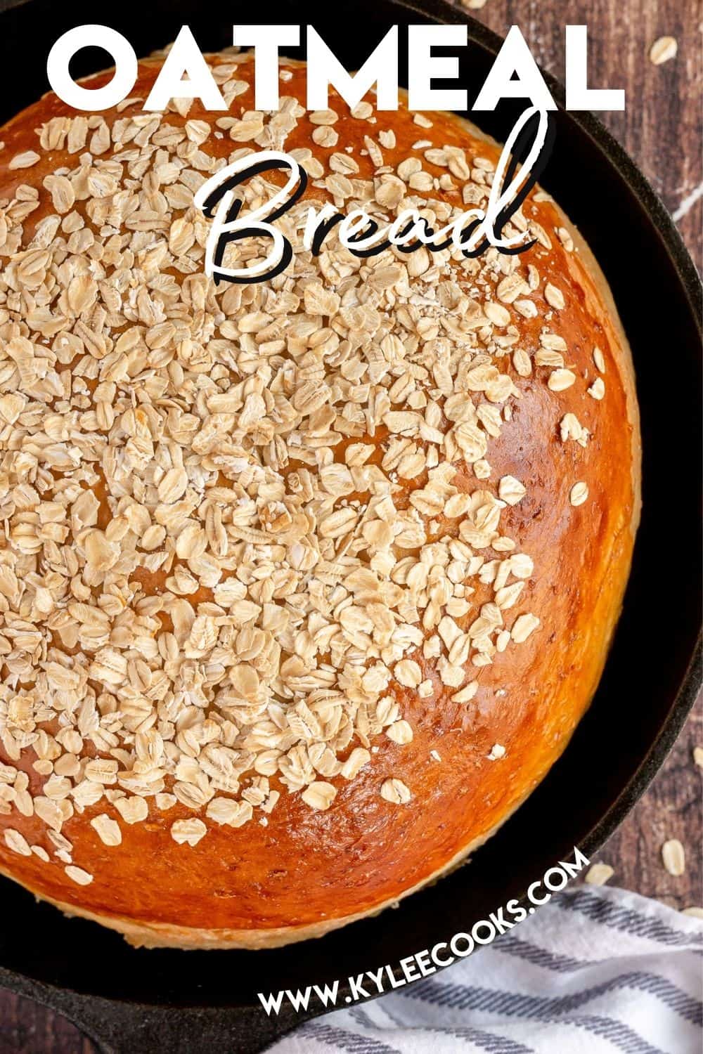 oatmeal bread in a skillet
