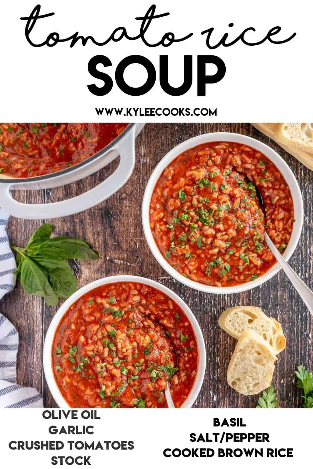 tomato rice soup with recipe title overlaid in text.