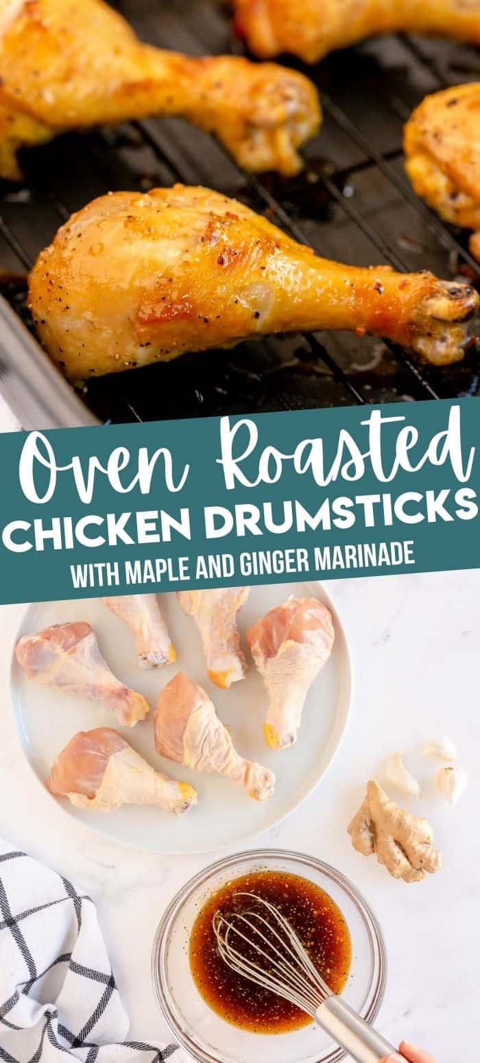 roasted chicken drumsticks in a black roasting dish
