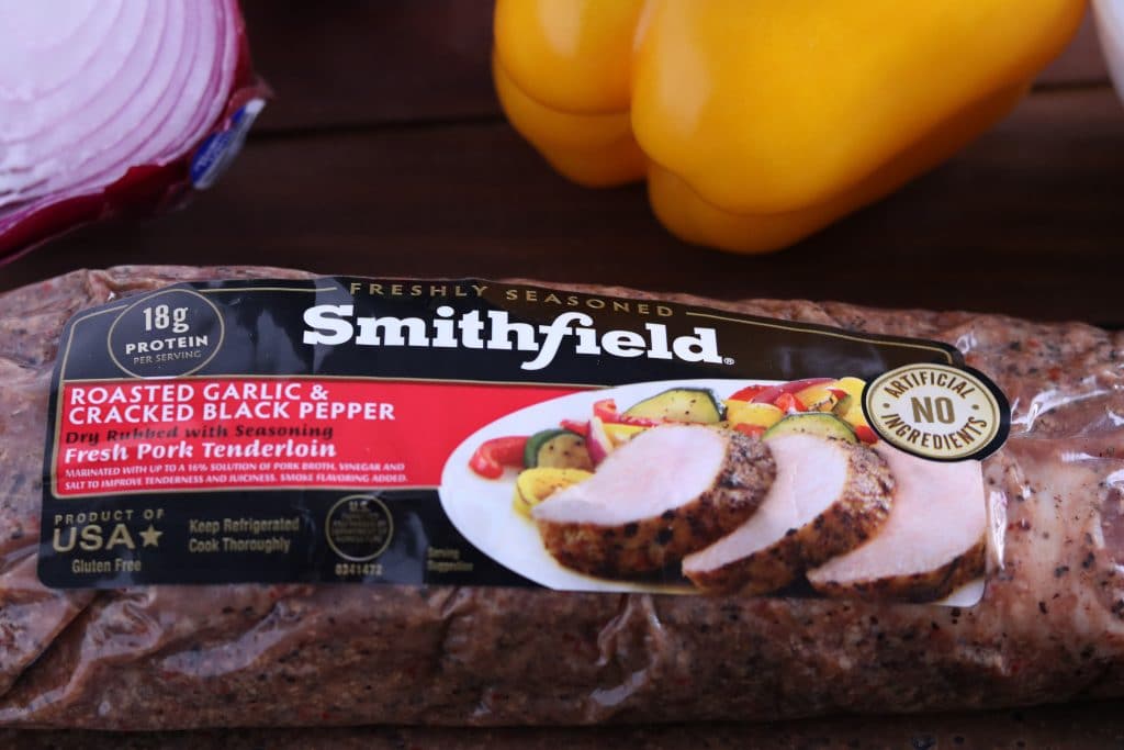 smithfield pork garlic and black pepper pork in a package