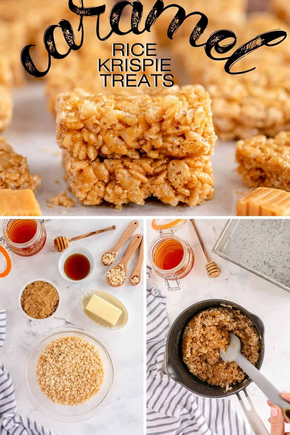 rice krispie treat collage with text overlay