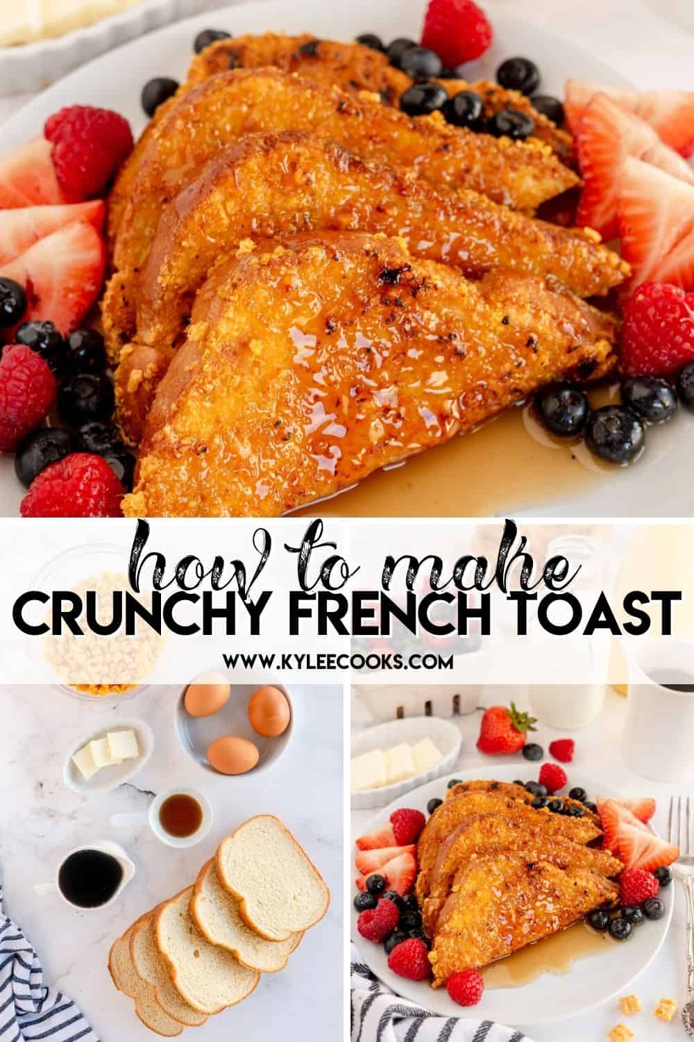 crunchy french toast with text overlay