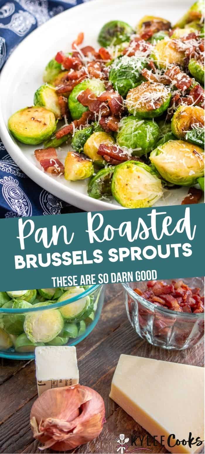 collage of roasted brussels sproutswith text overlay