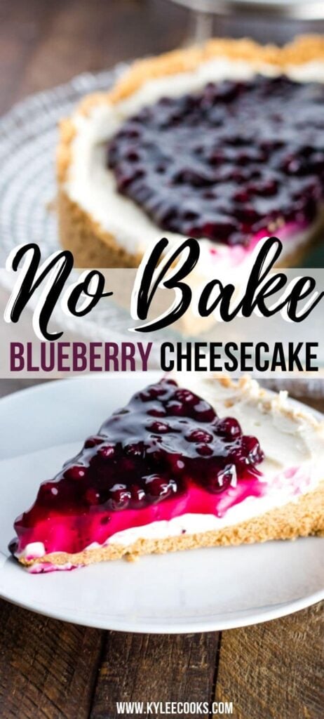 no bake cheesecake pin with text overlay