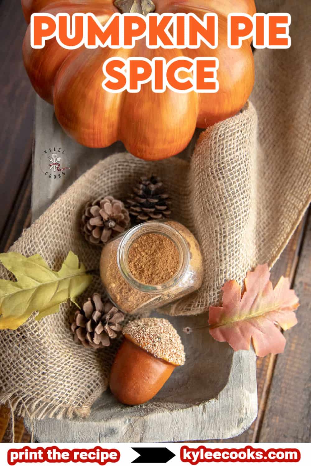 pumpkin pie spice with text overlay
