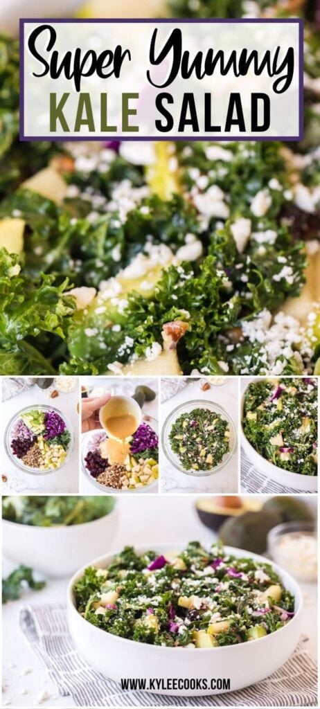 kale salad pin with text overlay