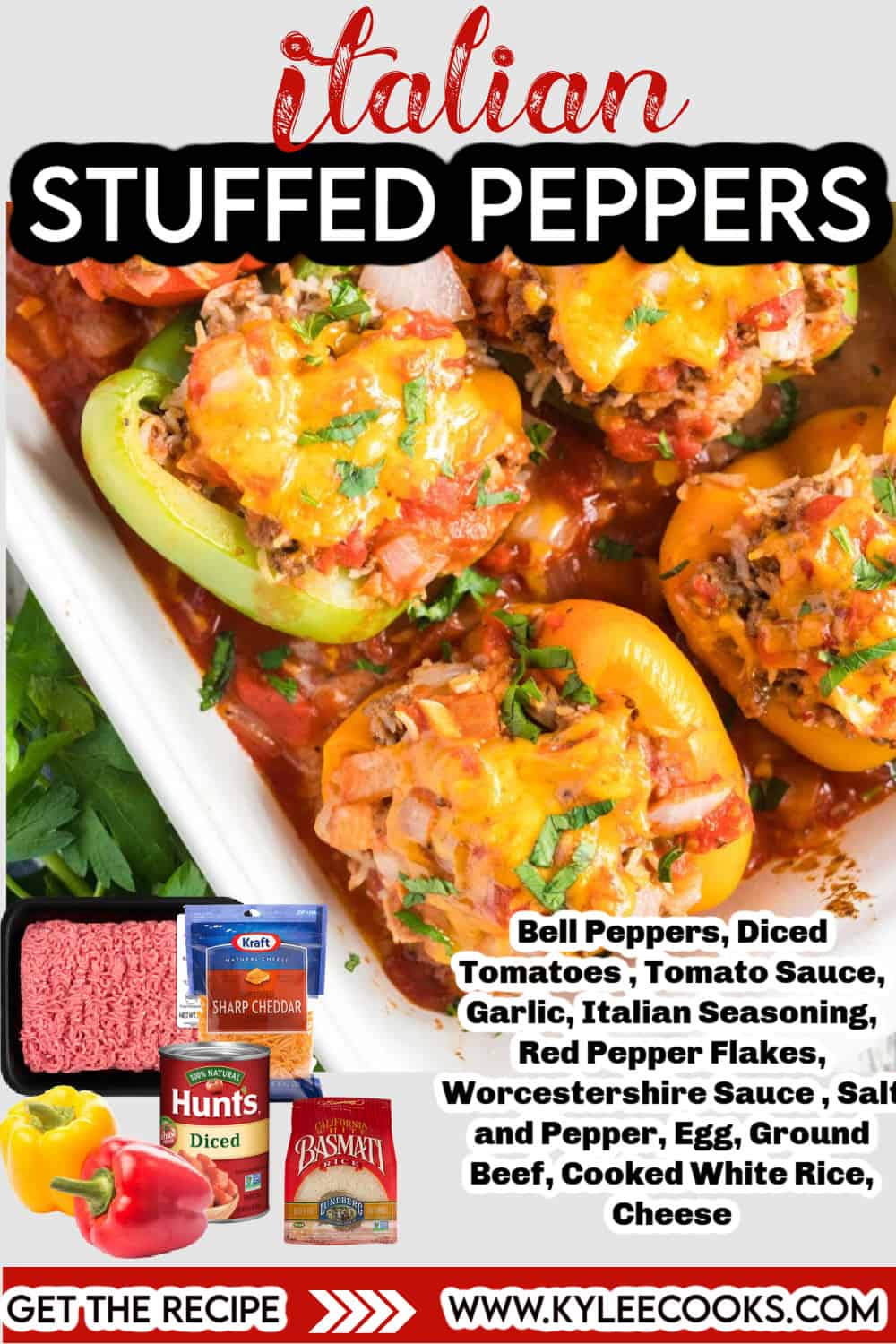 stuffed peppers with recipe name overlaid in text