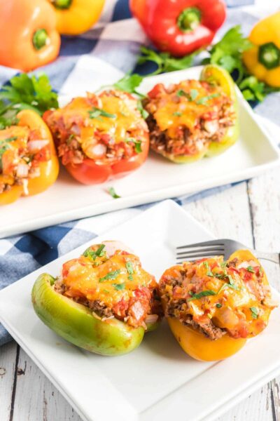 Italian Stuffed Peppers - family friendly! - Kylee Cooks