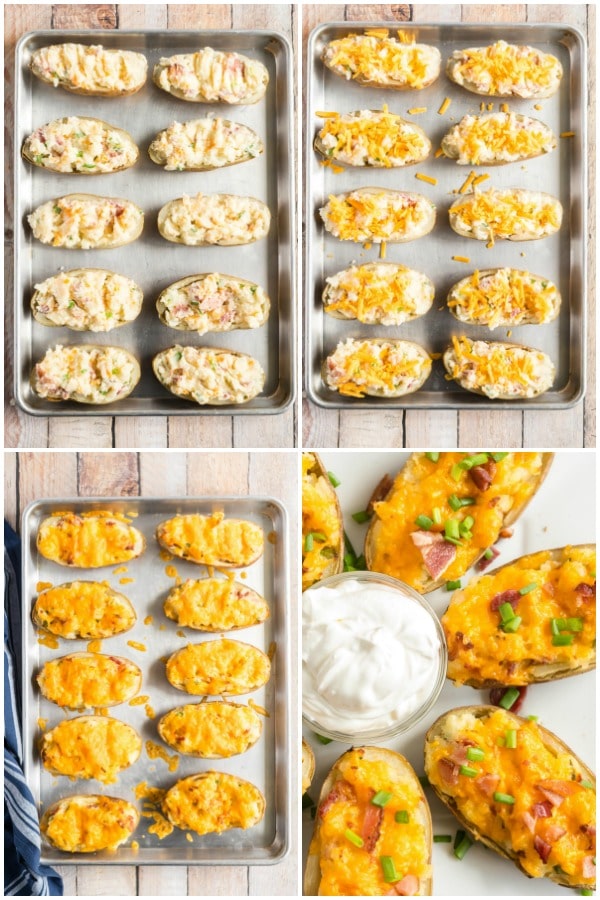 Twice Baked Potatoes - how to stuff and bake