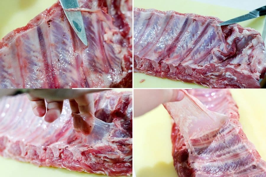 how to remove the membrane from ribs