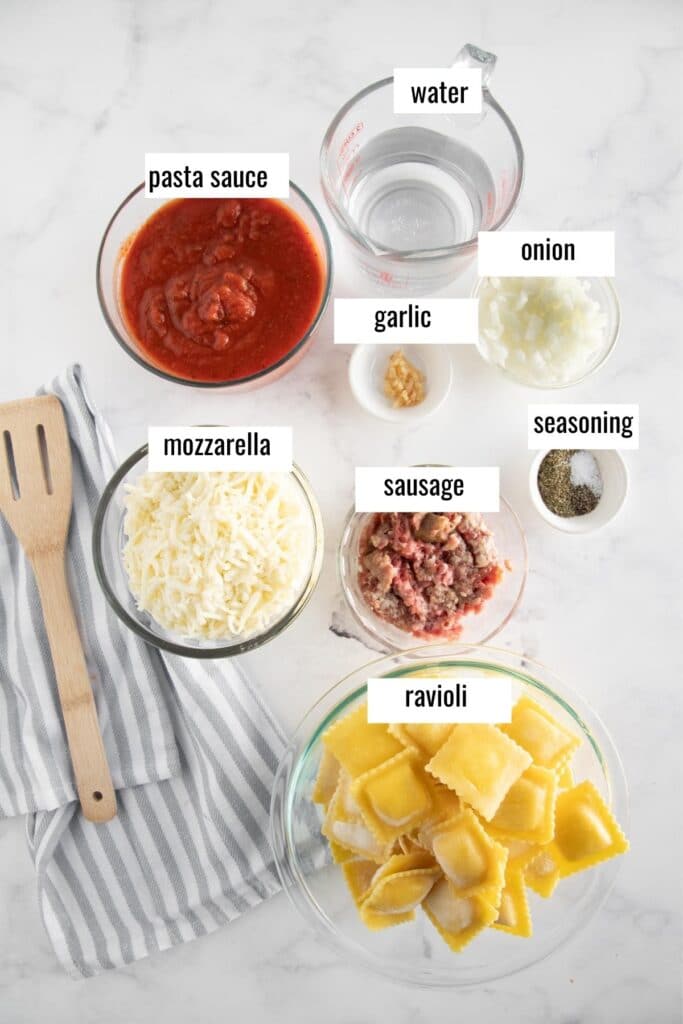ingredients laid out and labeled
