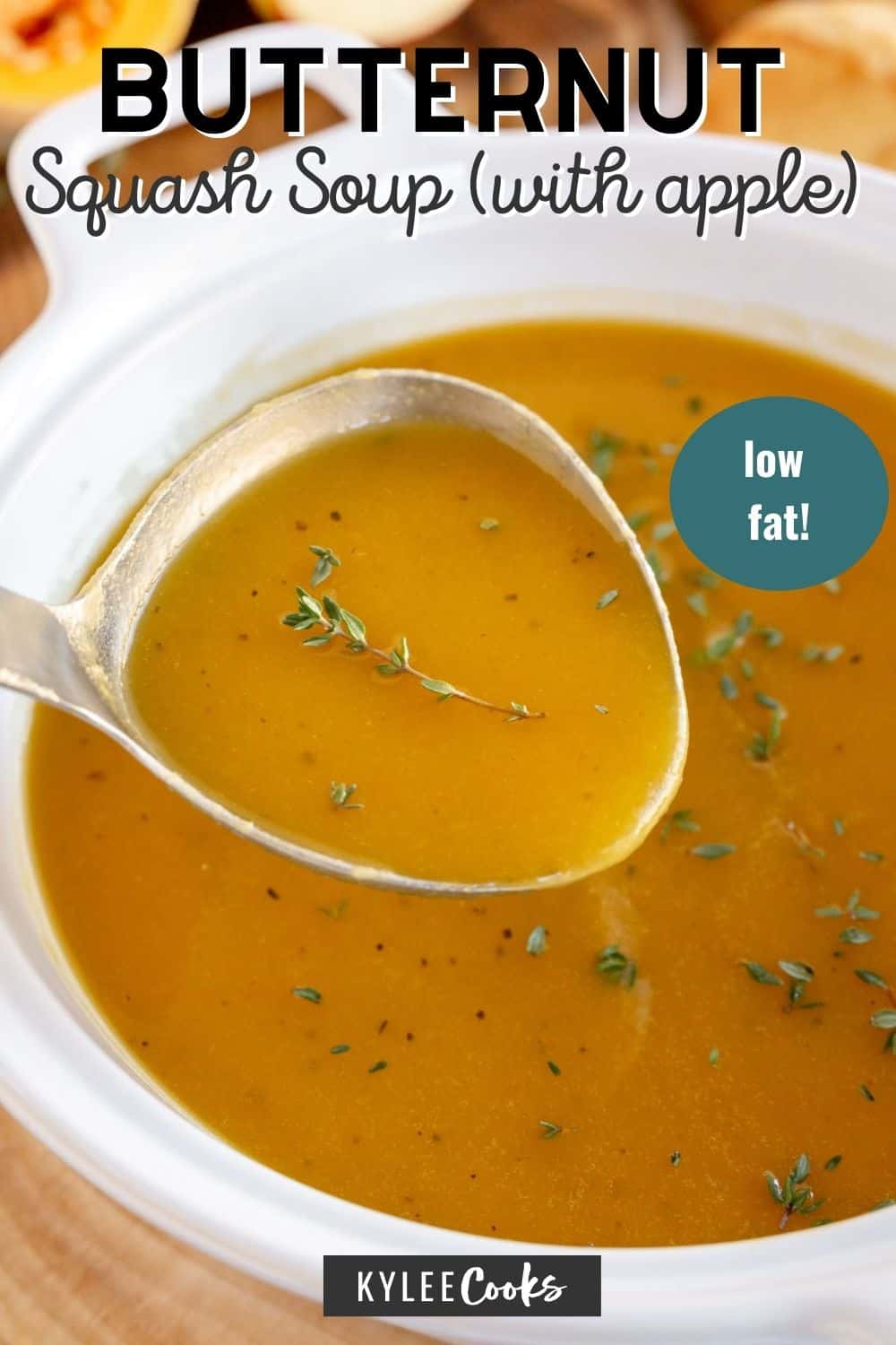 butternut squash soup with apple with recipe name overlaid in text