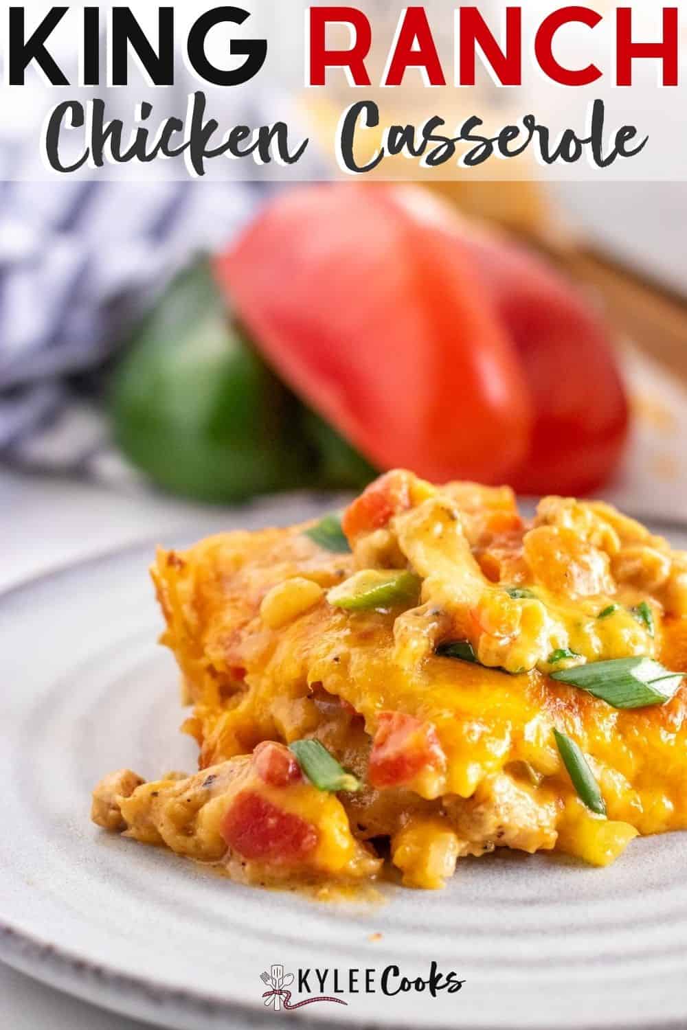 king ranch casserole with recipe name overlaid in text