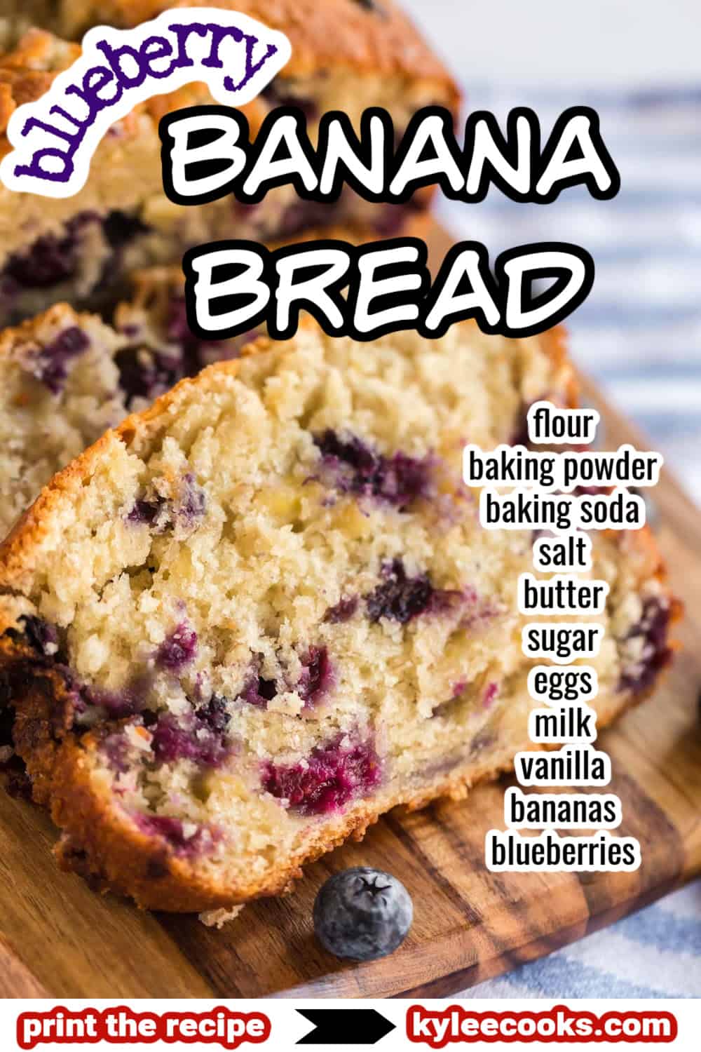 blueberry banana bread with text overlay