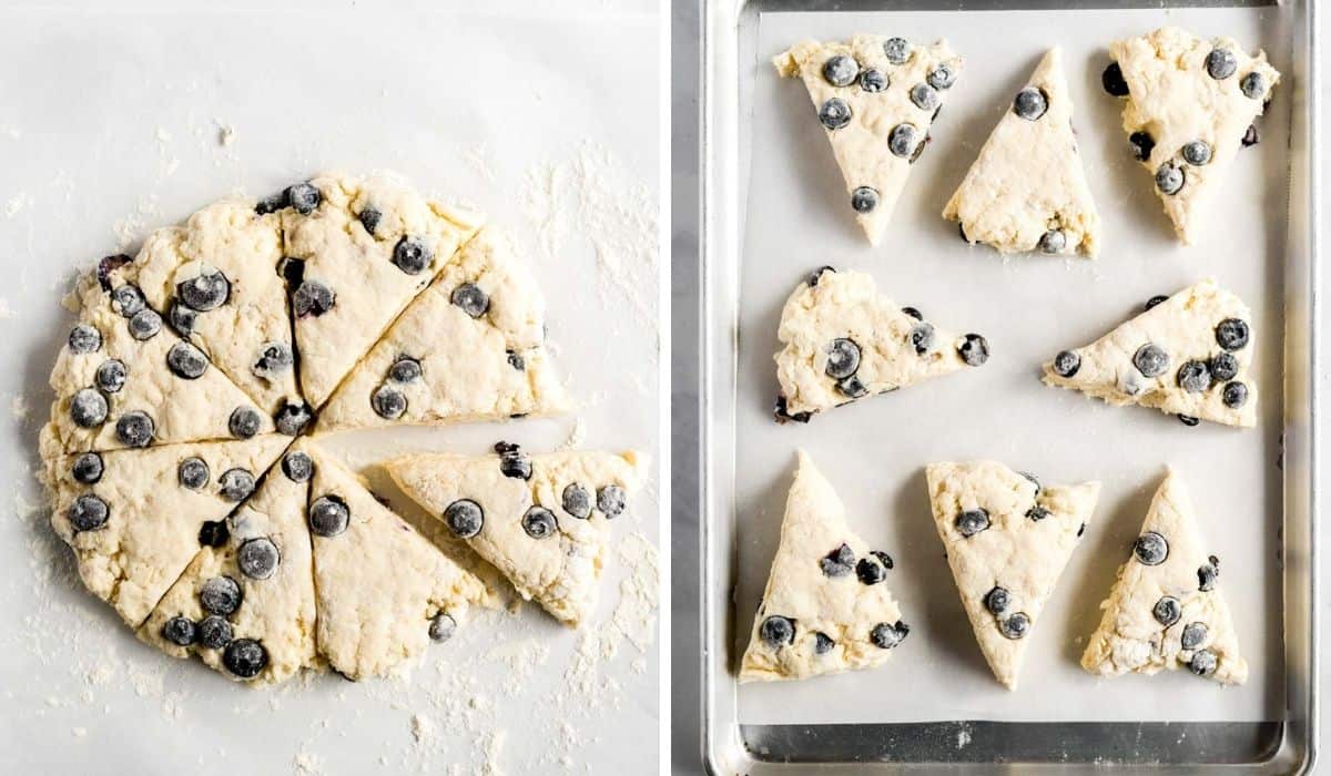 step by step cutting and shaping scones