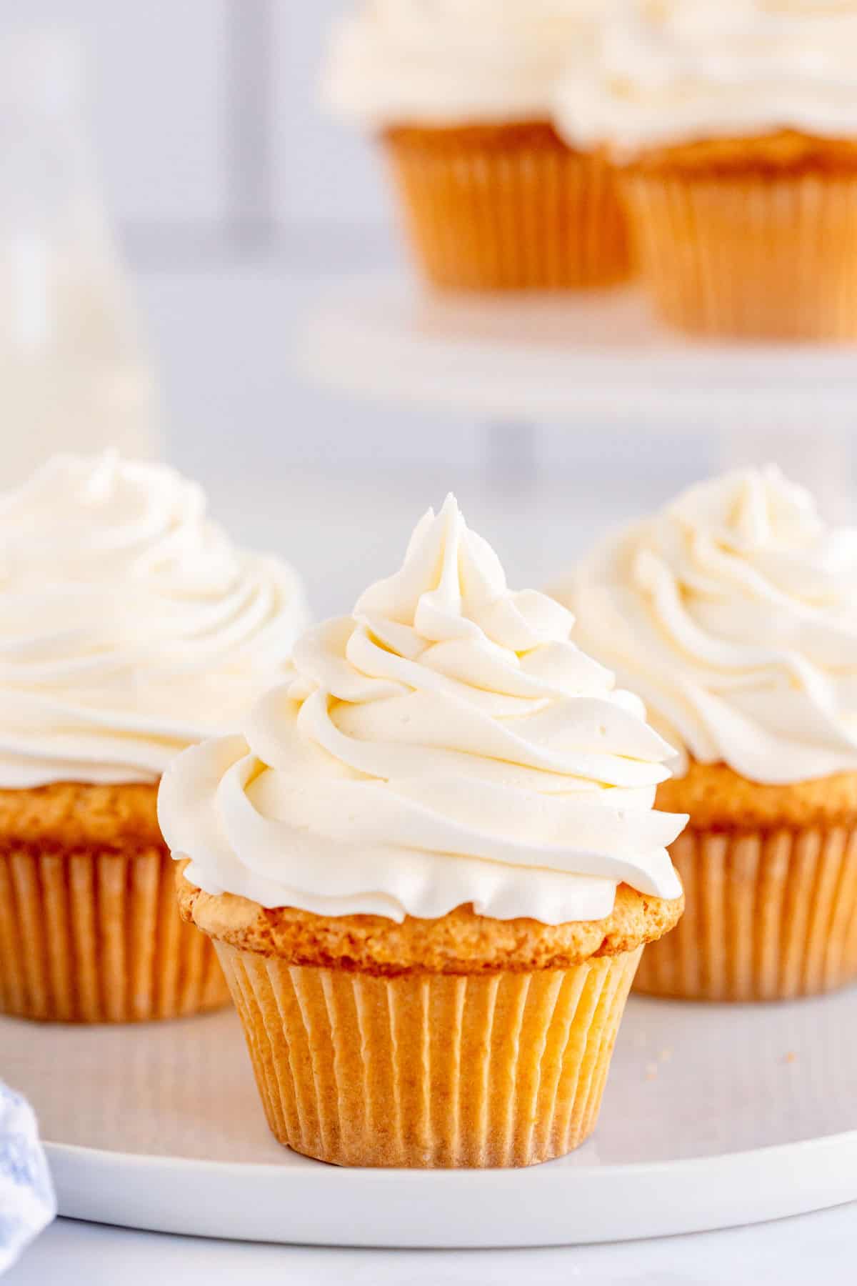 vanilla cupcake with vanilla frosting