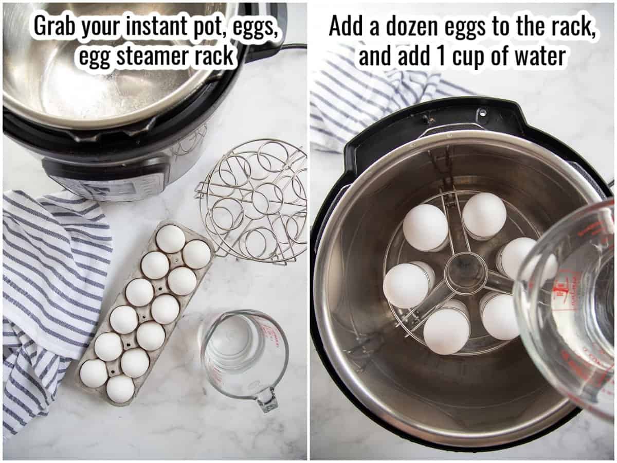 step by step for instant pot boiled eggs