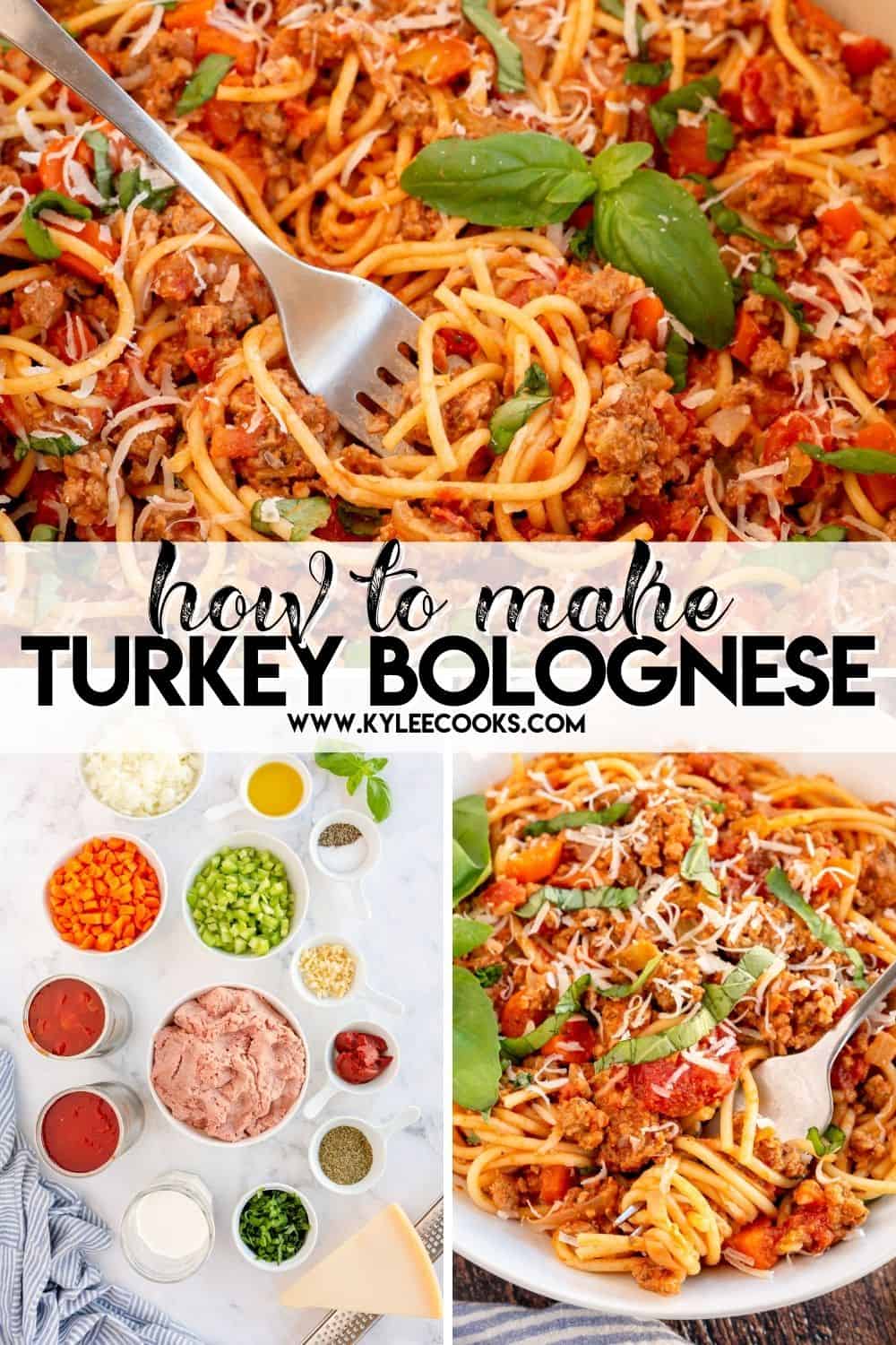 turkey bolognese with recipe title overlaid in text