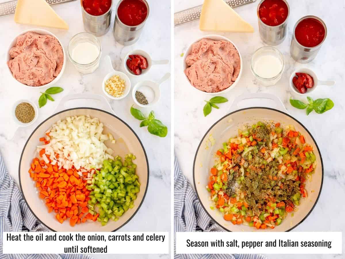 step by step to make turkey bolognese sauce