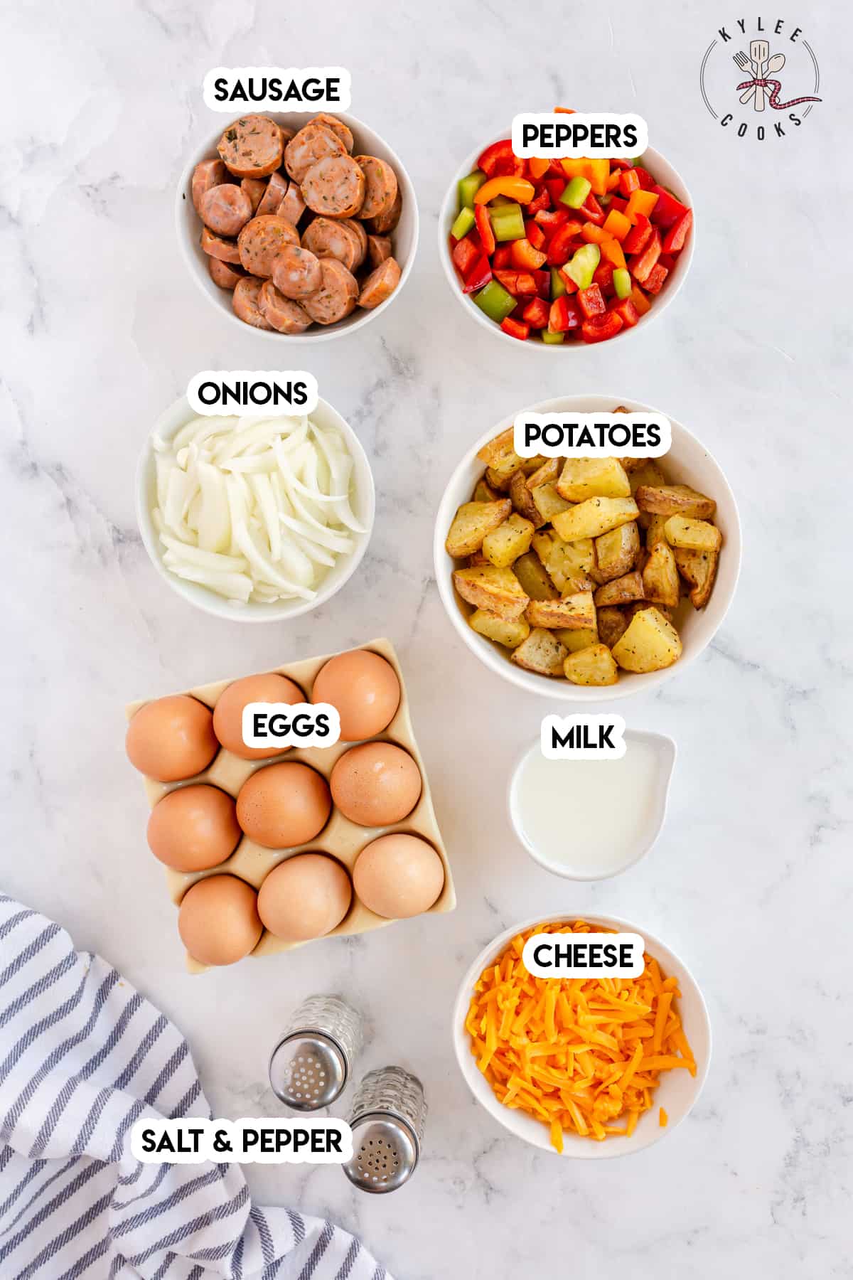 ingredients to make a frittata