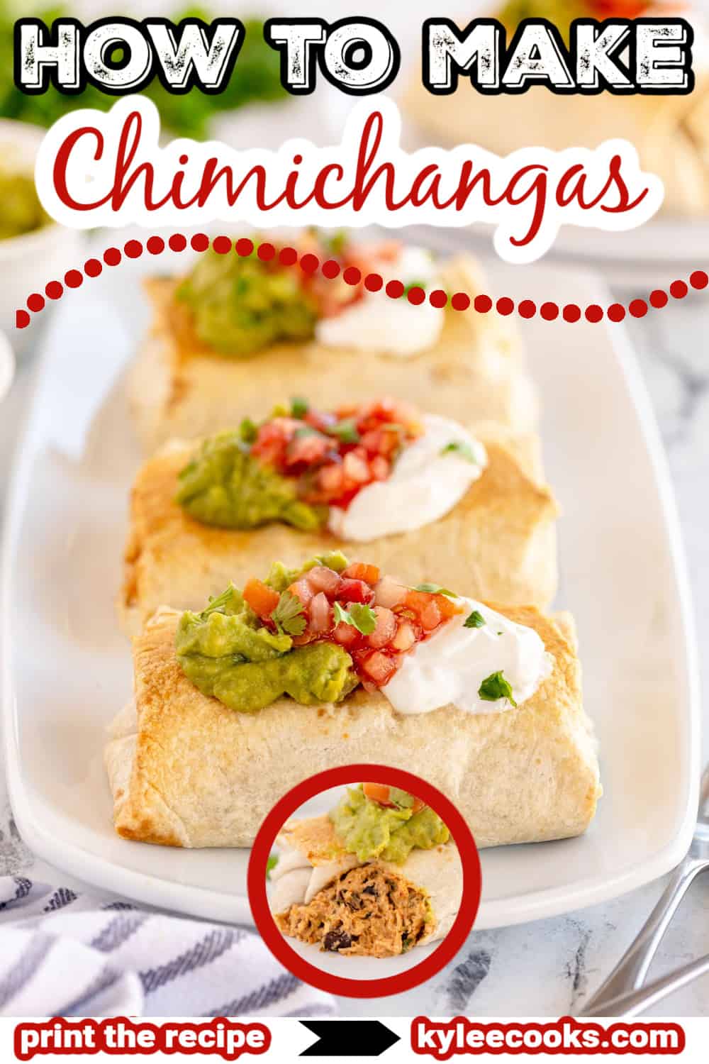 chimichangas on a white plate.