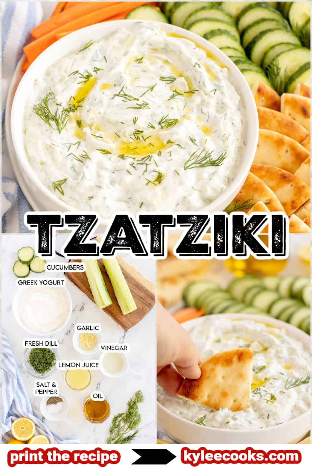 tzatziki greek yogurt tip with recipe name overlaid in text