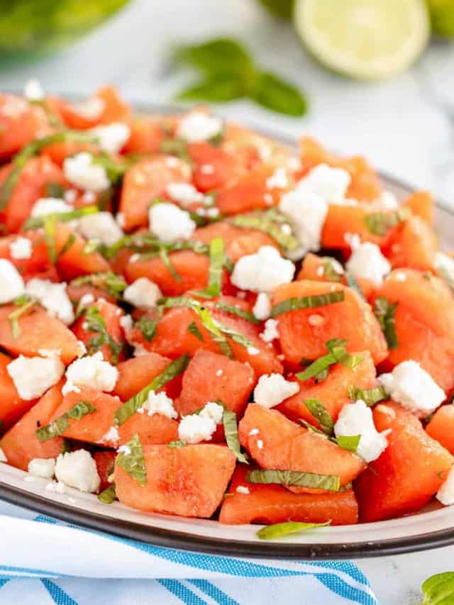Refreshing Watermelon Feta Salad Recipe!