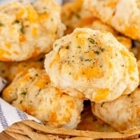 red lobster biscuits in a basket.