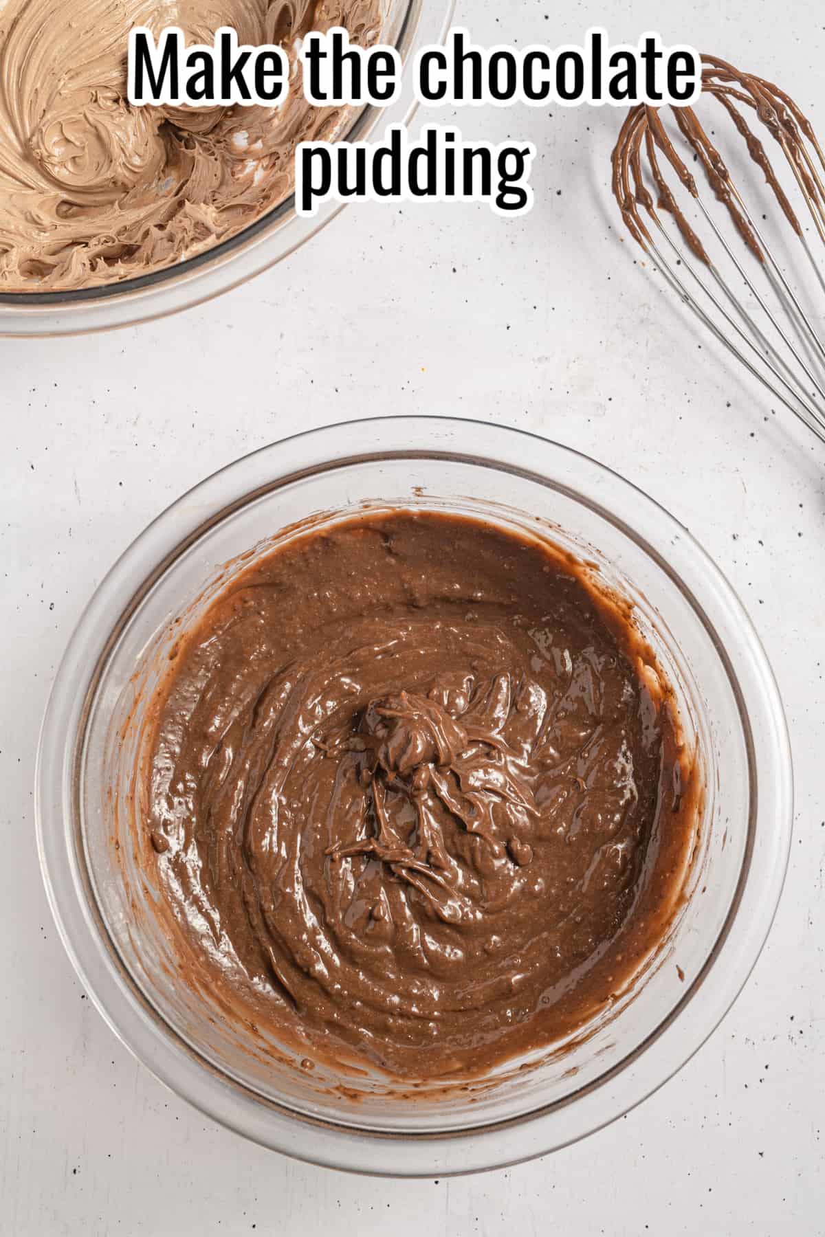 mixed up chocolate pudding.