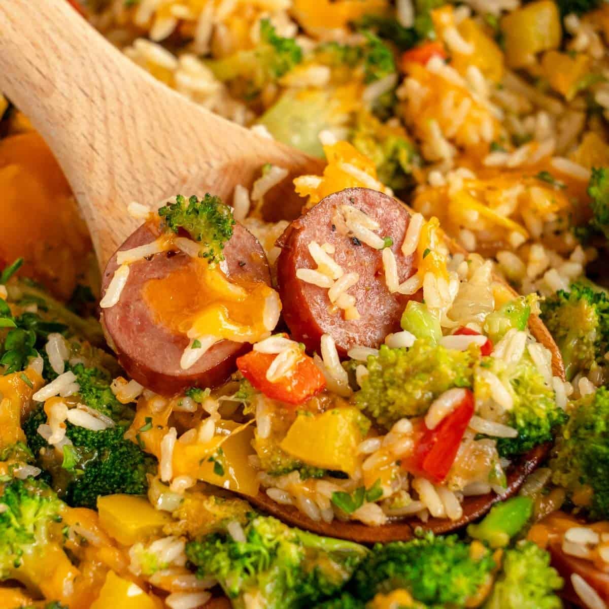 Smoked Sausage and Rice Skillet
